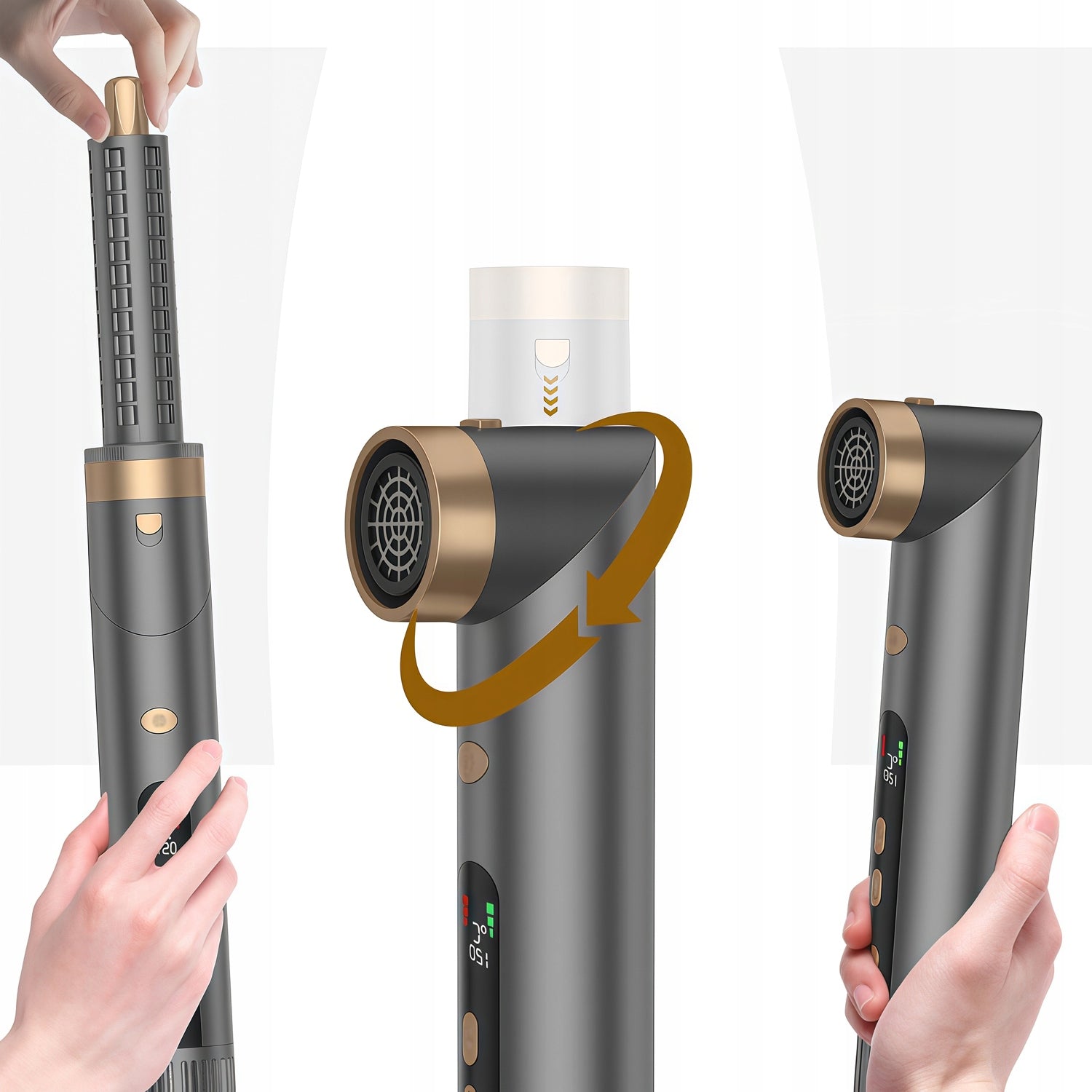 Foldable Hair Dryers, Automatic Air Curler,7in1 Styling Packaging status original