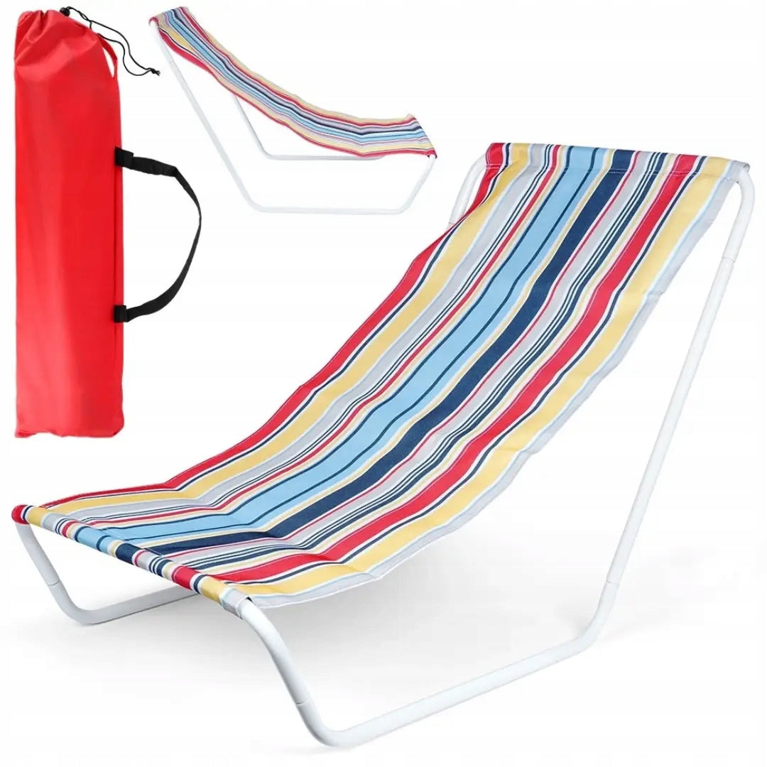 Folding Beach Lounger Garden Camping Hiking Multicolored Color multicolor