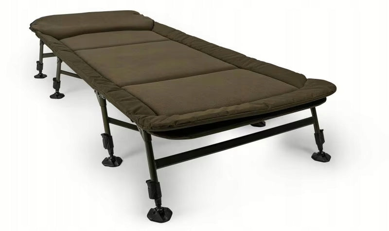 Folding Bed Adjustable Fishing Camping Comfortable 185kg 90x208 cm Packaging status original