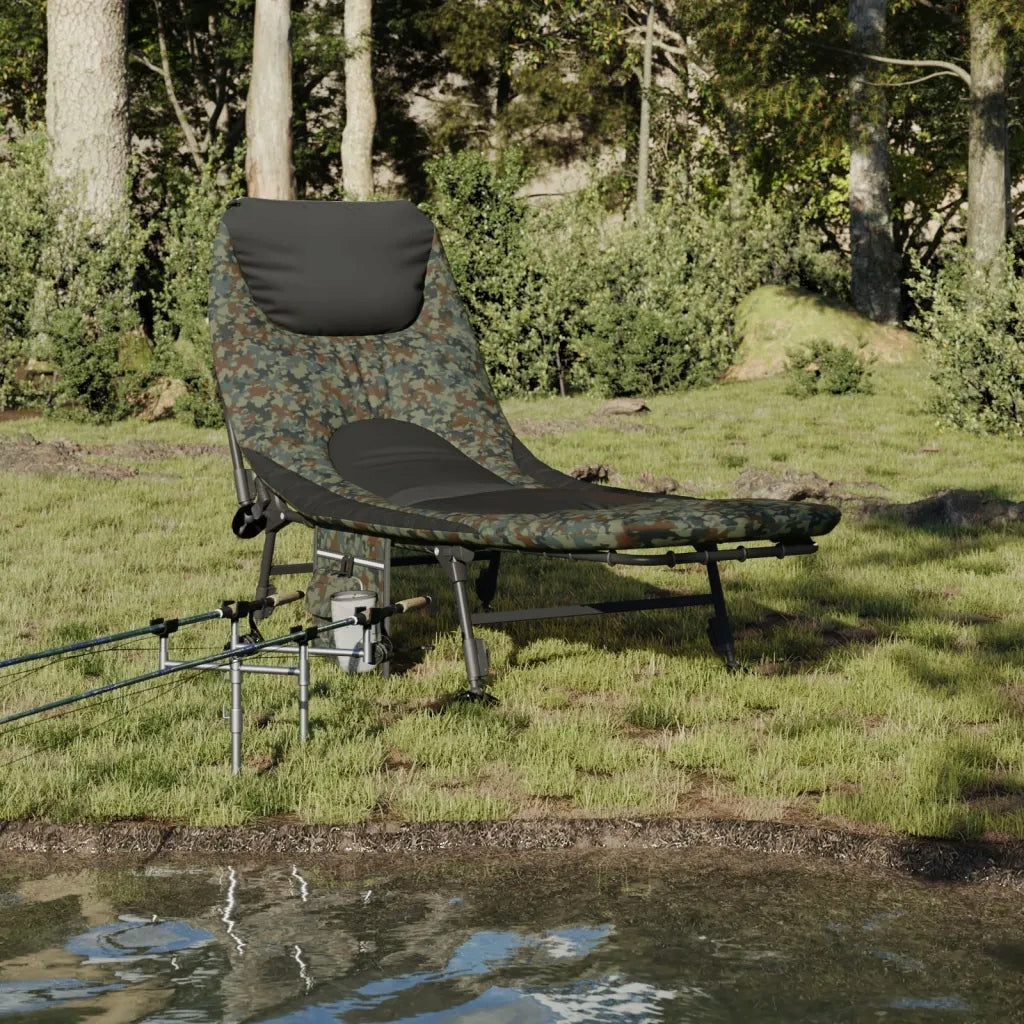 Folding Fishing Bed with Foam Lining, Adjustable, Steel, Packaging status original