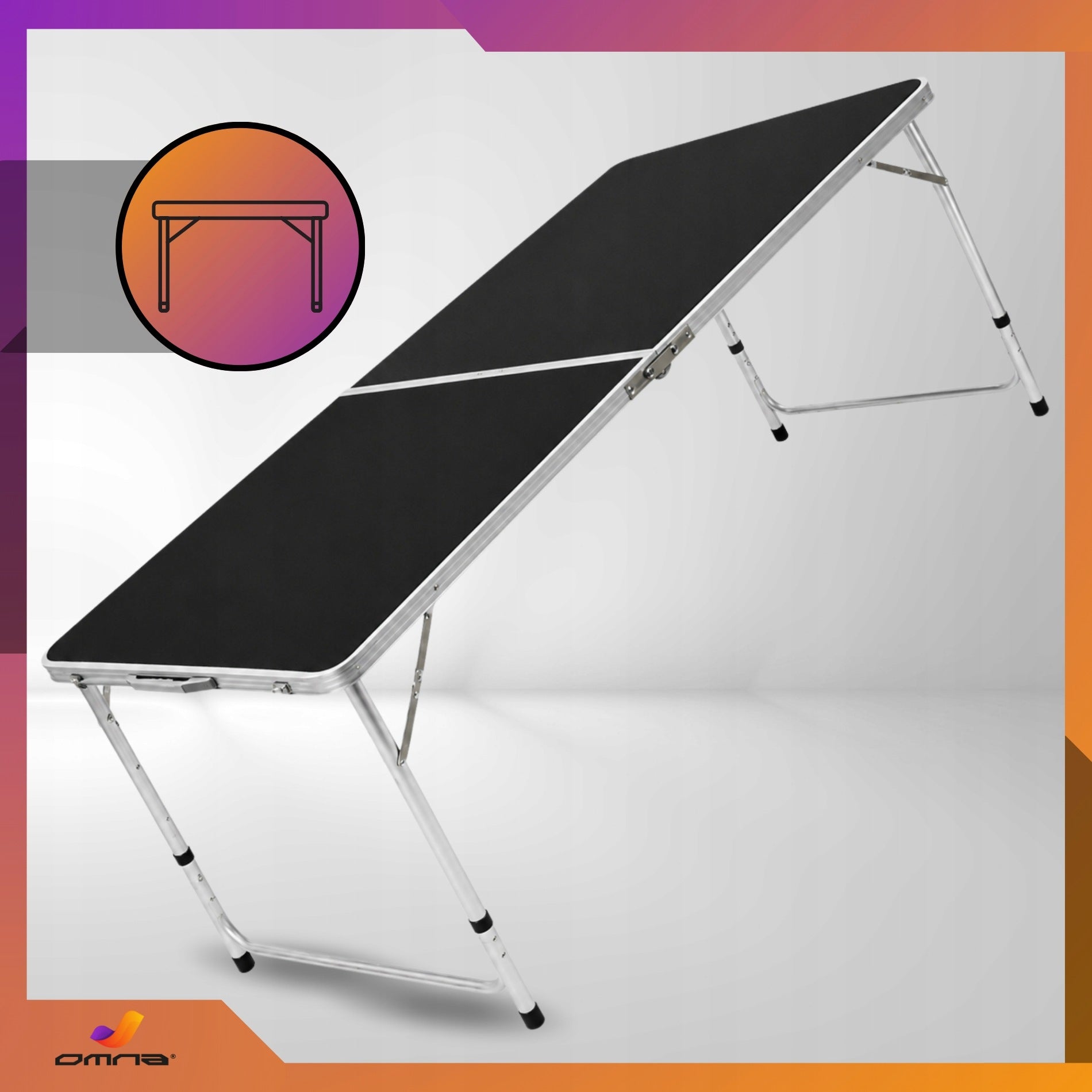 Folding Hiking Table Camping Garden Tent Case 120x60 Packaging status original