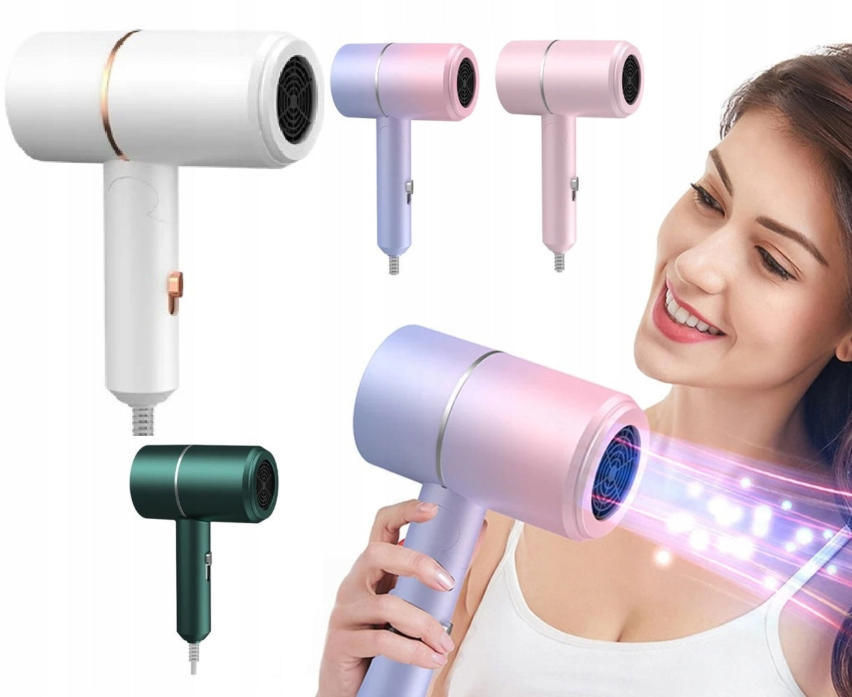 Folding Tourist Hair Dryer with Ionization 800W with Diffuser Packaging status original