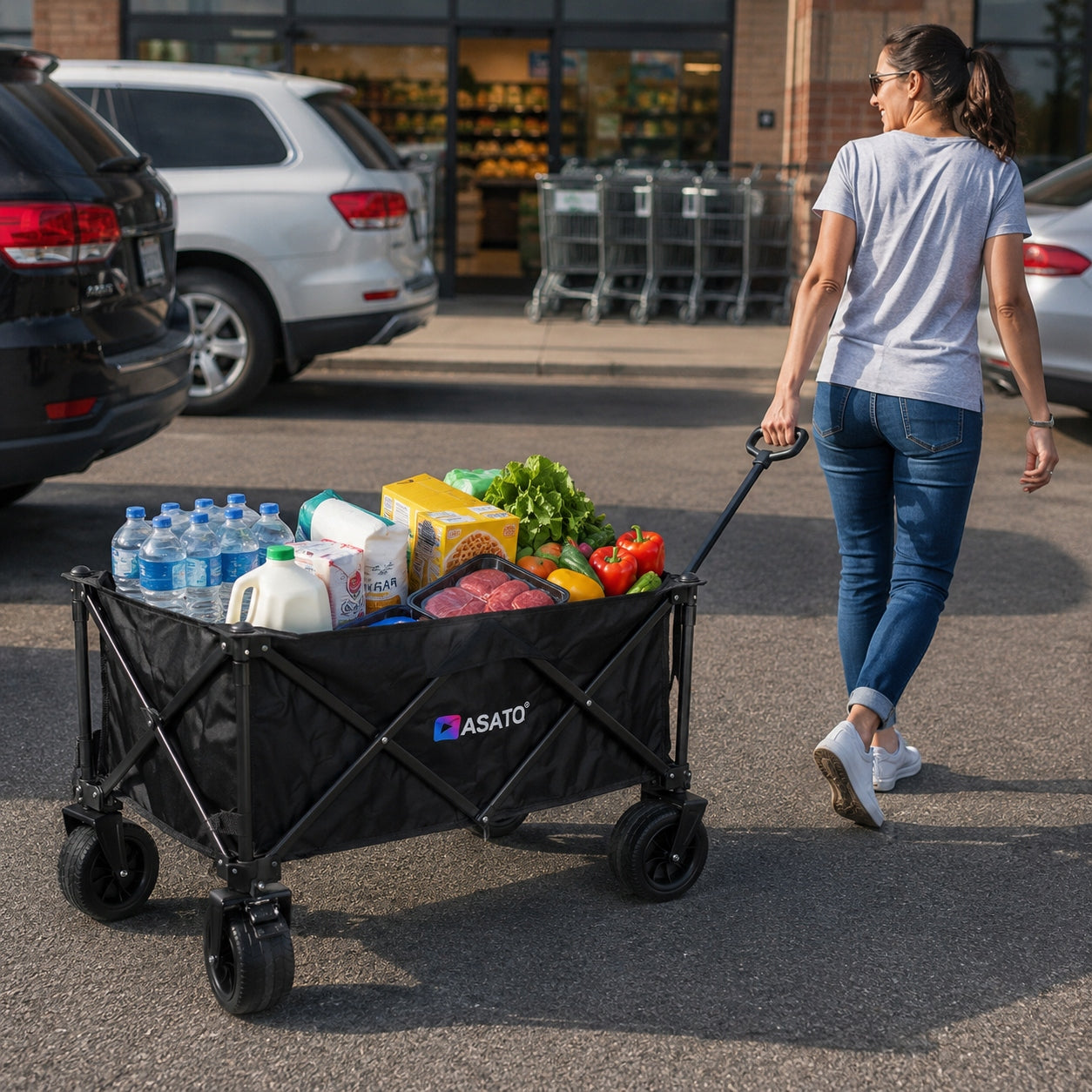 Folding Tourist Trolley For Airplane Transport Garden Shopping Up to 400kg Product weight with unit packaging 8 kg