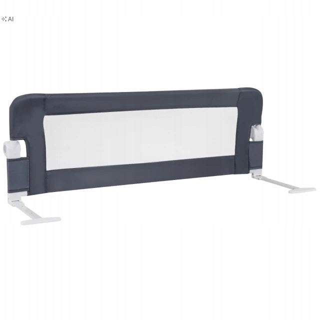 Folding barrier for bed 150 x 42 x 42 cm Grey Costway