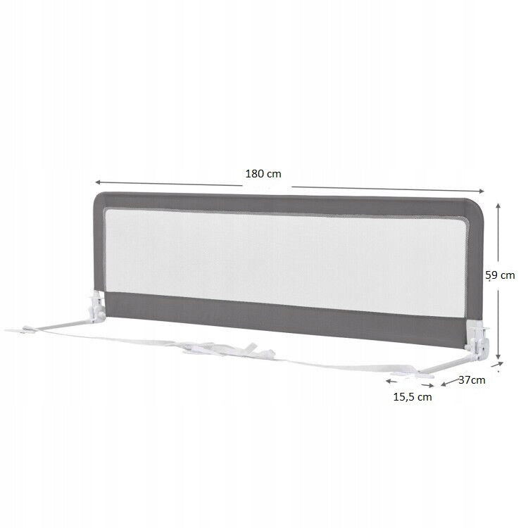 Folding bed safety barrier 180cm grey oxford safe Manufacturer code BS10045GR