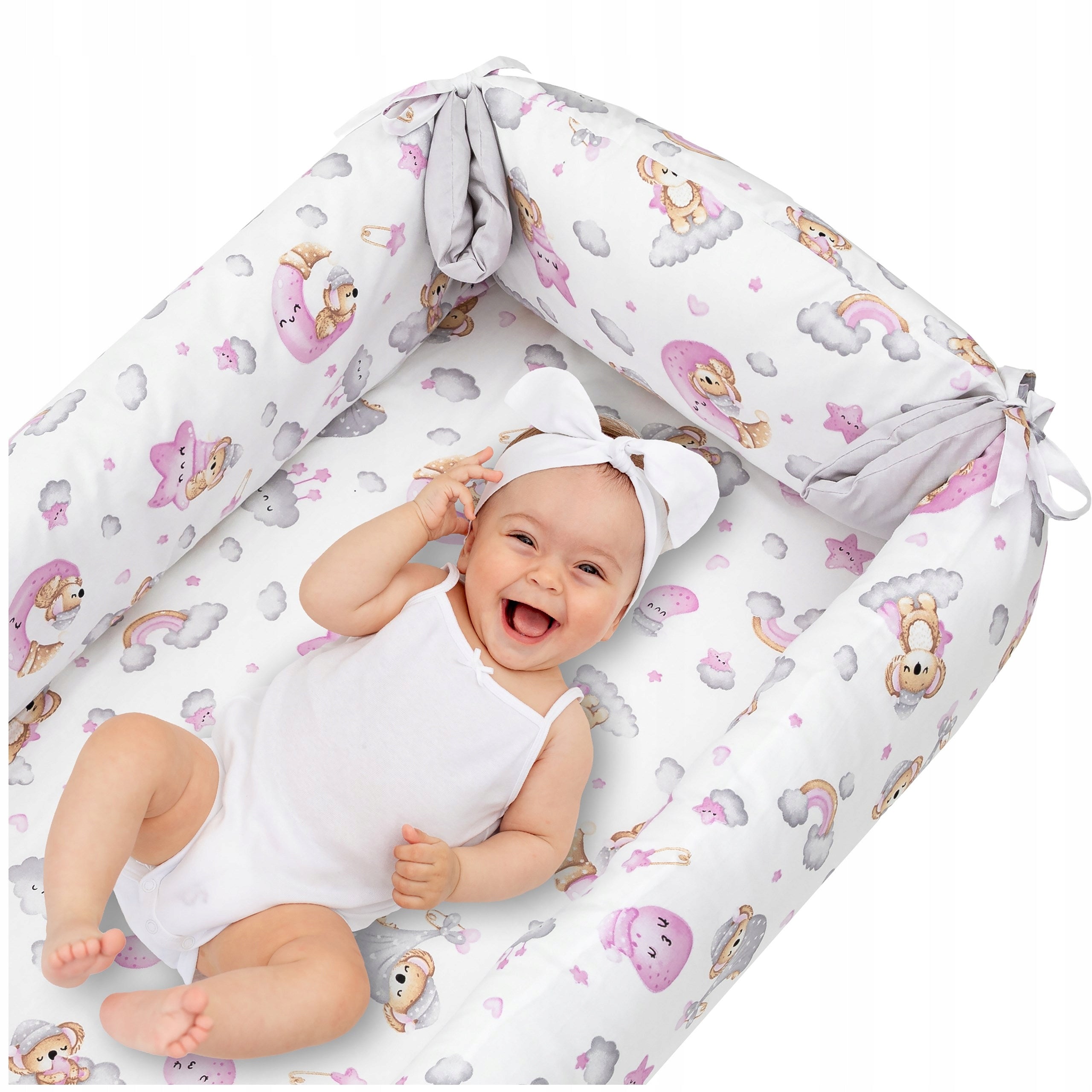 Folding cot 2in1 Travel cot Baby mat Changing table 98x58 Color white
