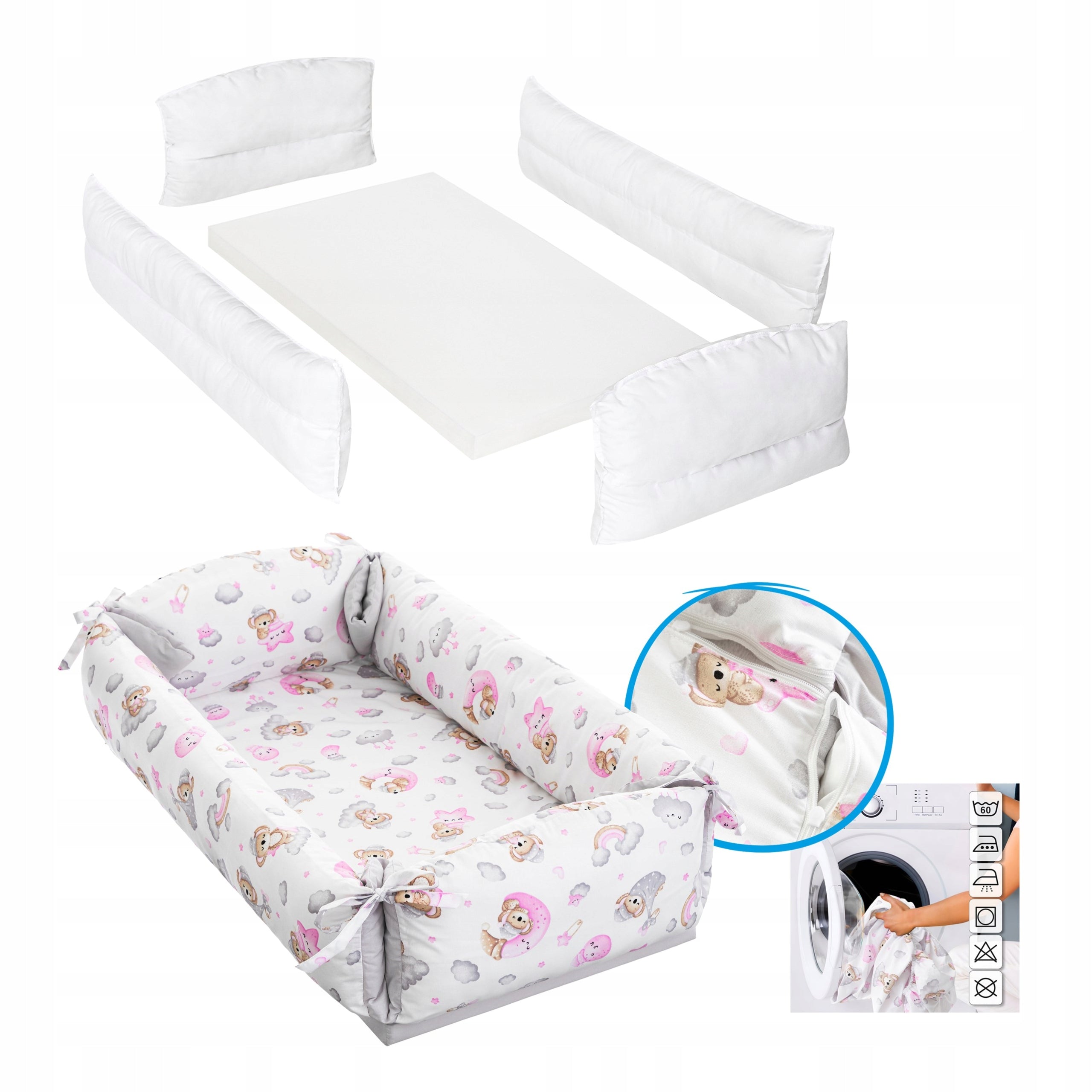 Folding cot 2in1 Travel cot Baby mat Changing table 98x58
