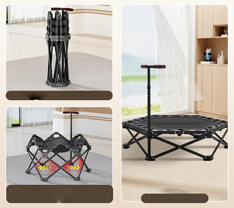 Folding fitness trampoline 106 cm with adjustable handle Brand no brand
