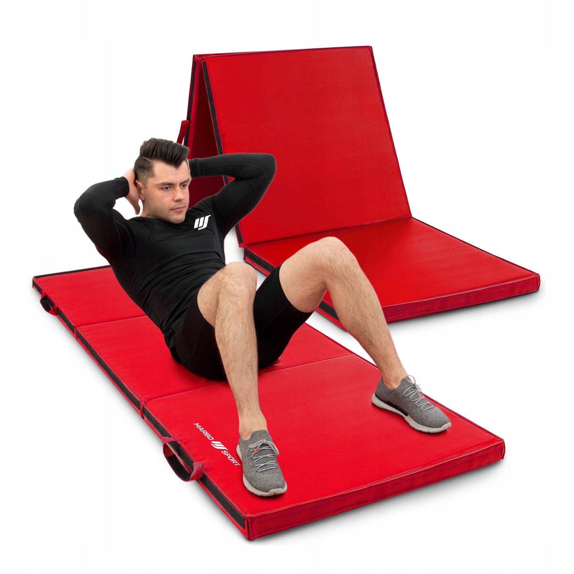 Folding gymnastic mattress with Velcro 180x60x5cm