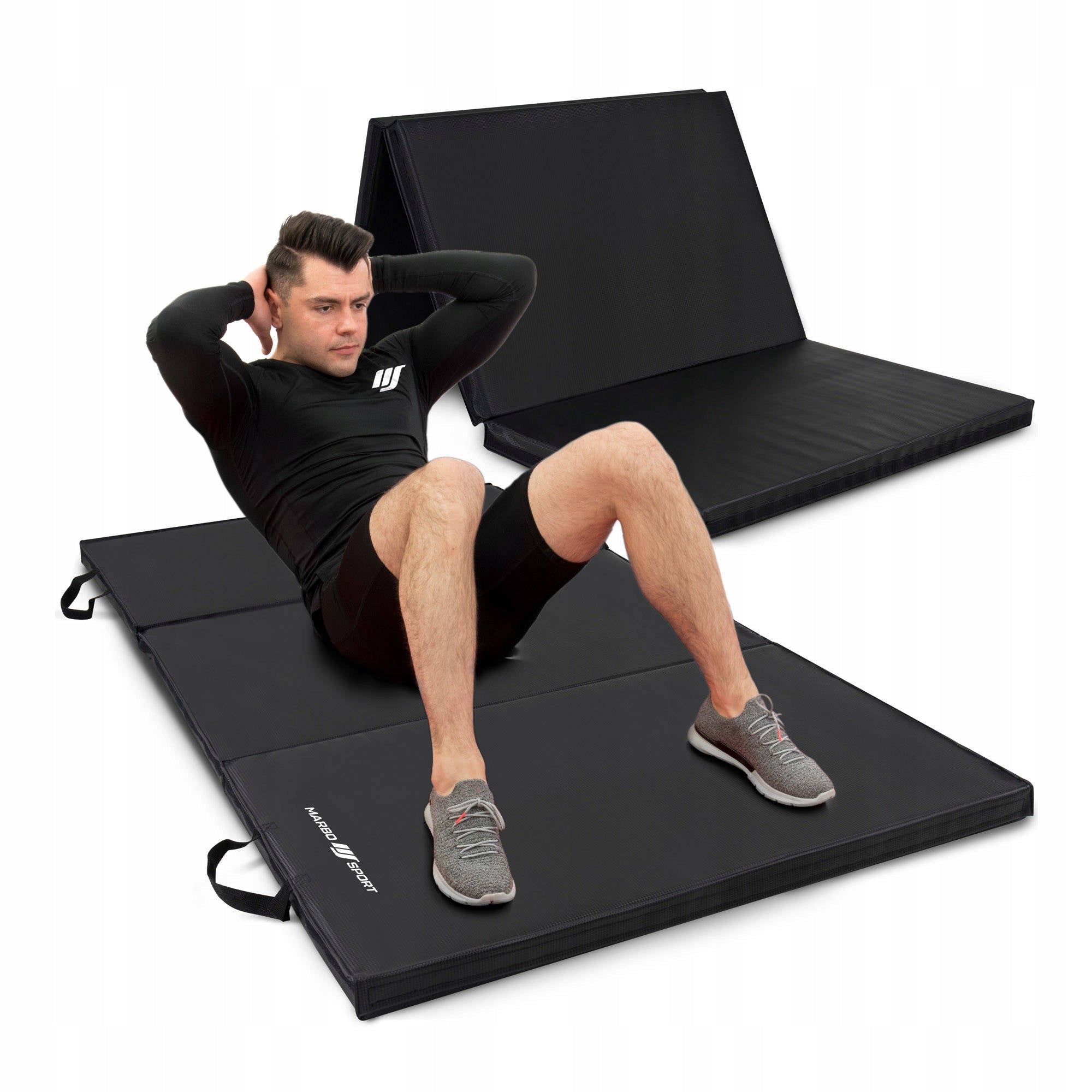 Folding gymnastic mattress with Velcro 180x90x5cm