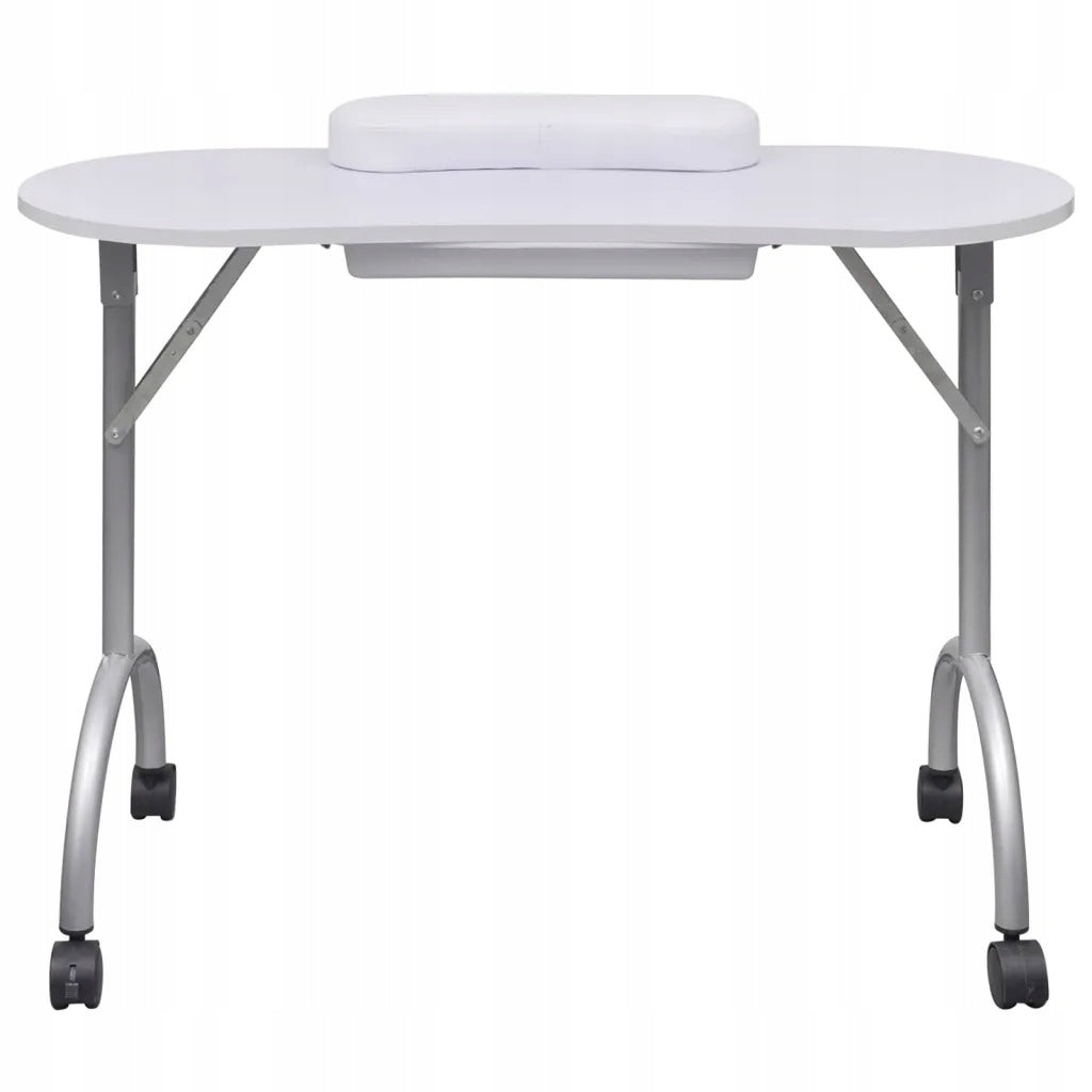 Folding manicure table with pillow, white, 90x37x68 cm Brand no brand