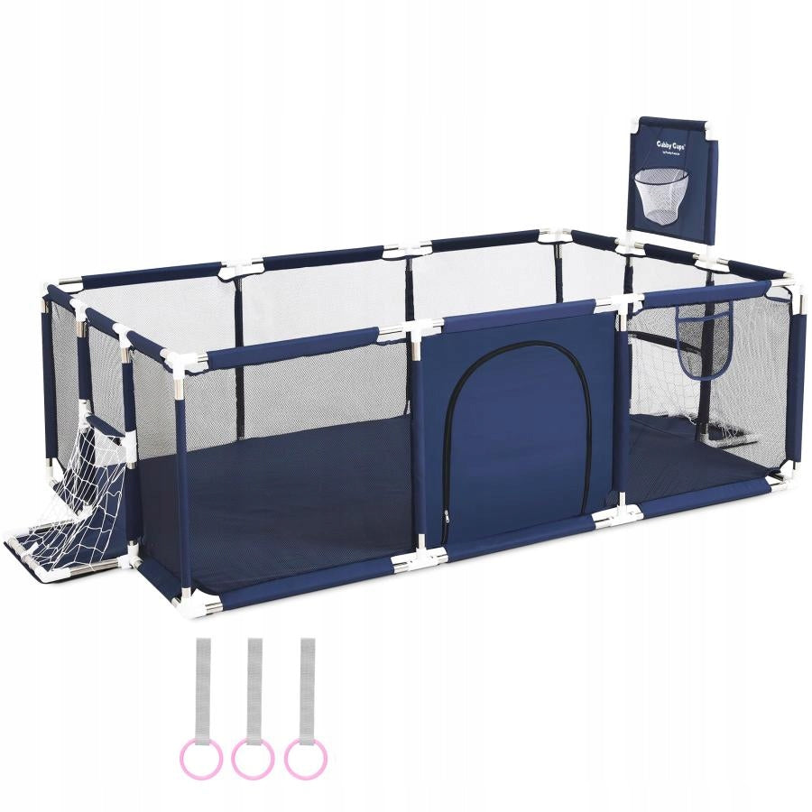 Folding modular playpen 188x124x66 cm with basket Gubby Gups
