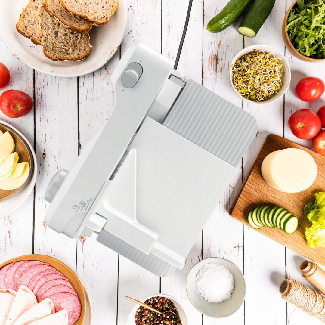 Folding slicer SMAPP 393.5 white 300 W Dominant color white