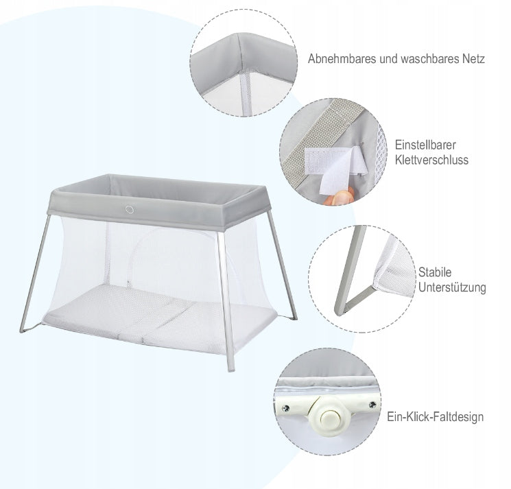 Folding travel cot children playpen for children 1-3 years 60x100 cm Manufacturer code BC10153SL