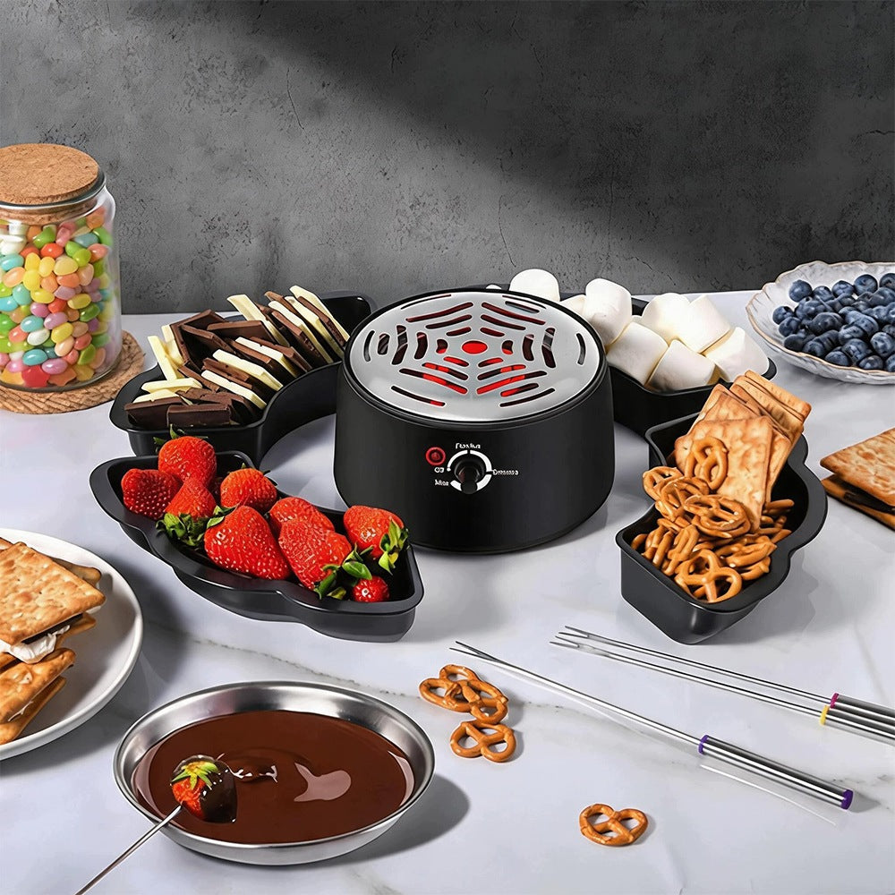 Fondue BEDEE Set for Chocolate and Baking Foams 4 Forks For Gift Packaging status original