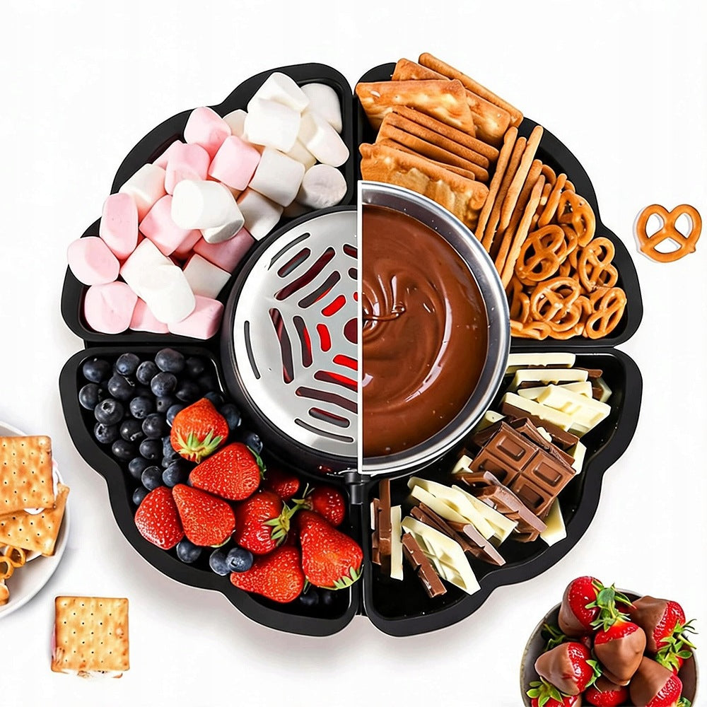Fondue Chocolate Melting Heater Set With Temperature Control Packaging status original