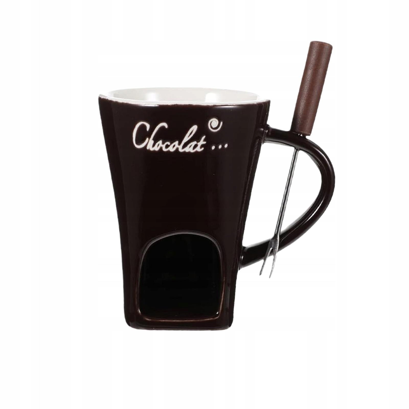 Fondue Mug Butter Heater Chocolate Melter Pot Coffee Cup Chocolate brown Brand no brand