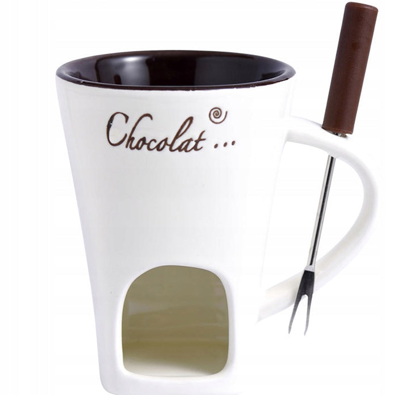 Fondue Mug, Cheese Melting Mug, Chocolate Melting Pot