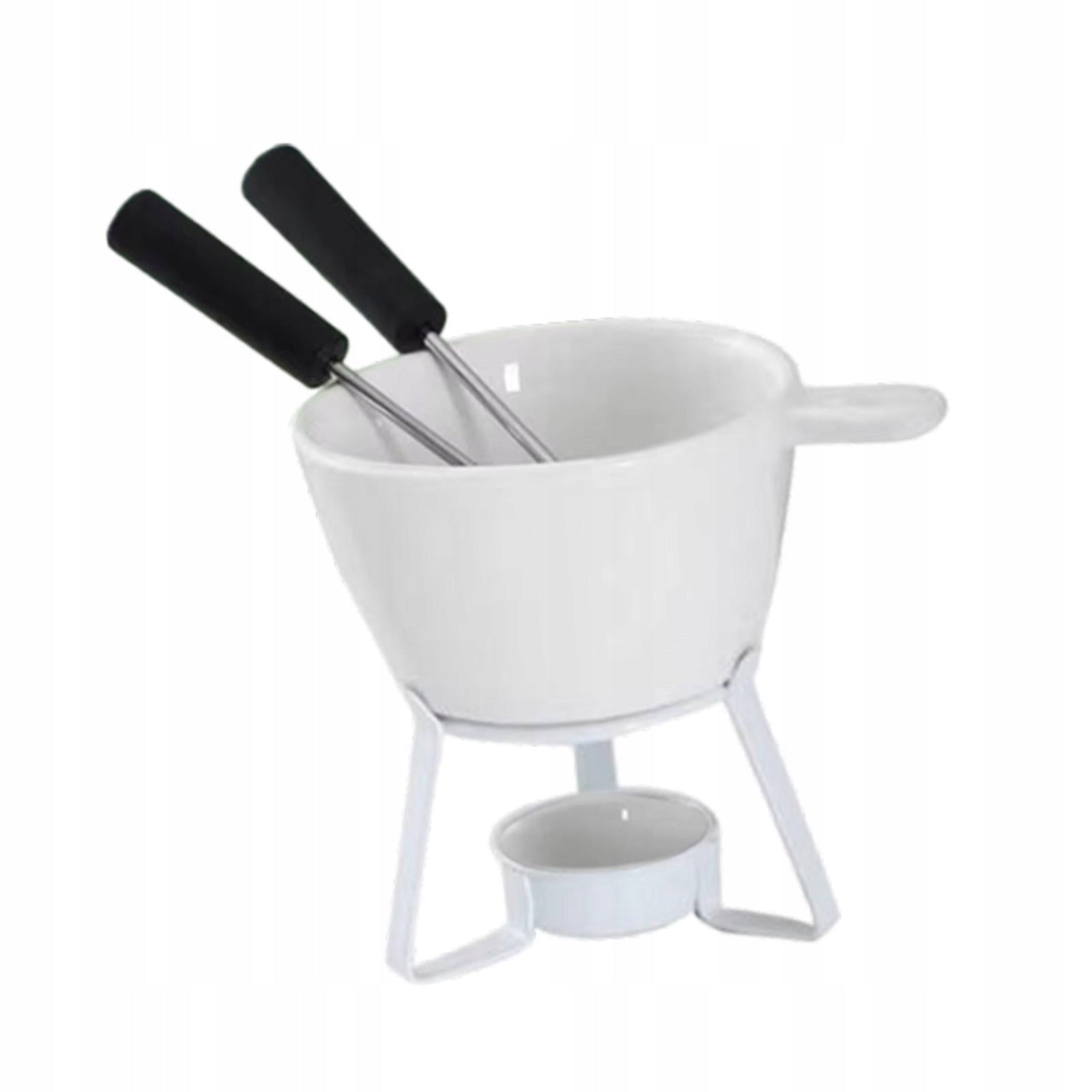 Fondue Pot Set Ceramic Fondue Mug Ceramic Hot Pot Butter Without Tray Brand no brand