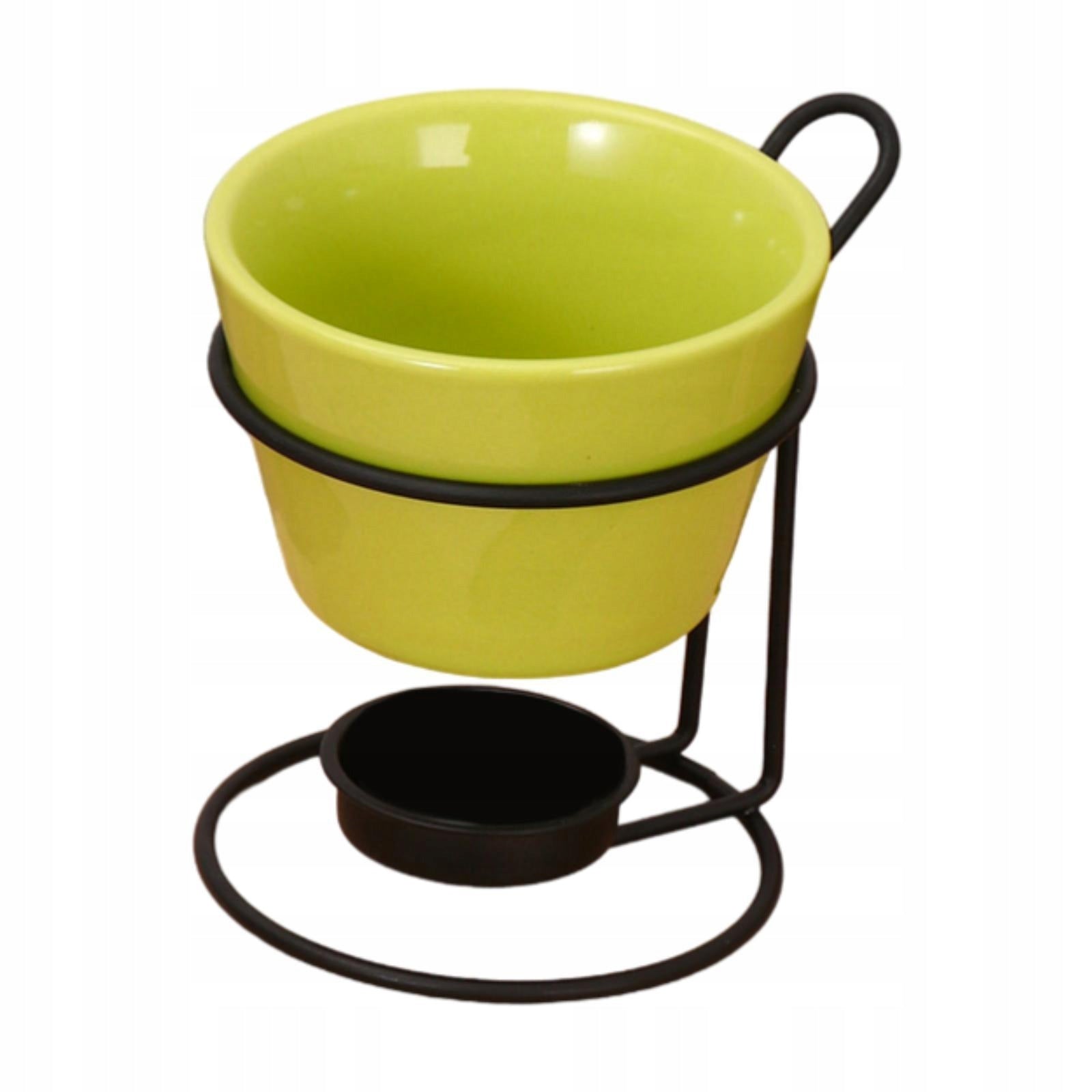 Fondue Pot Set Cheese Fondue Pot with Iron Rack Melt Hot Pot Bowl green