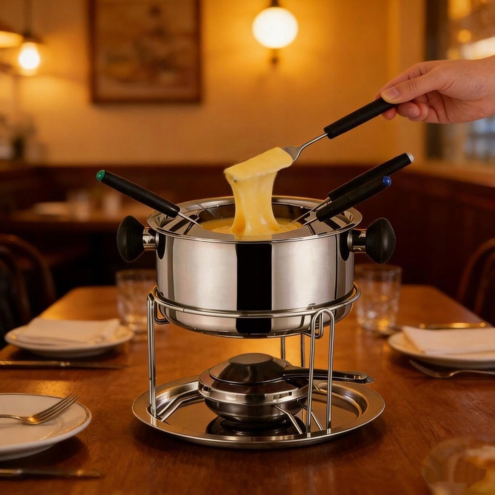 Fondue Pot Set Melting Pots Portable Multi Functional Fondue Warmer Mug Packaging status original