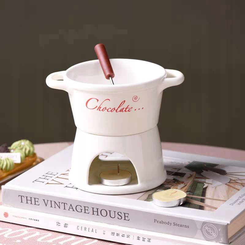 Fondue Set for Chocolate Sweet Evening Gift for Two Set Brand no brand