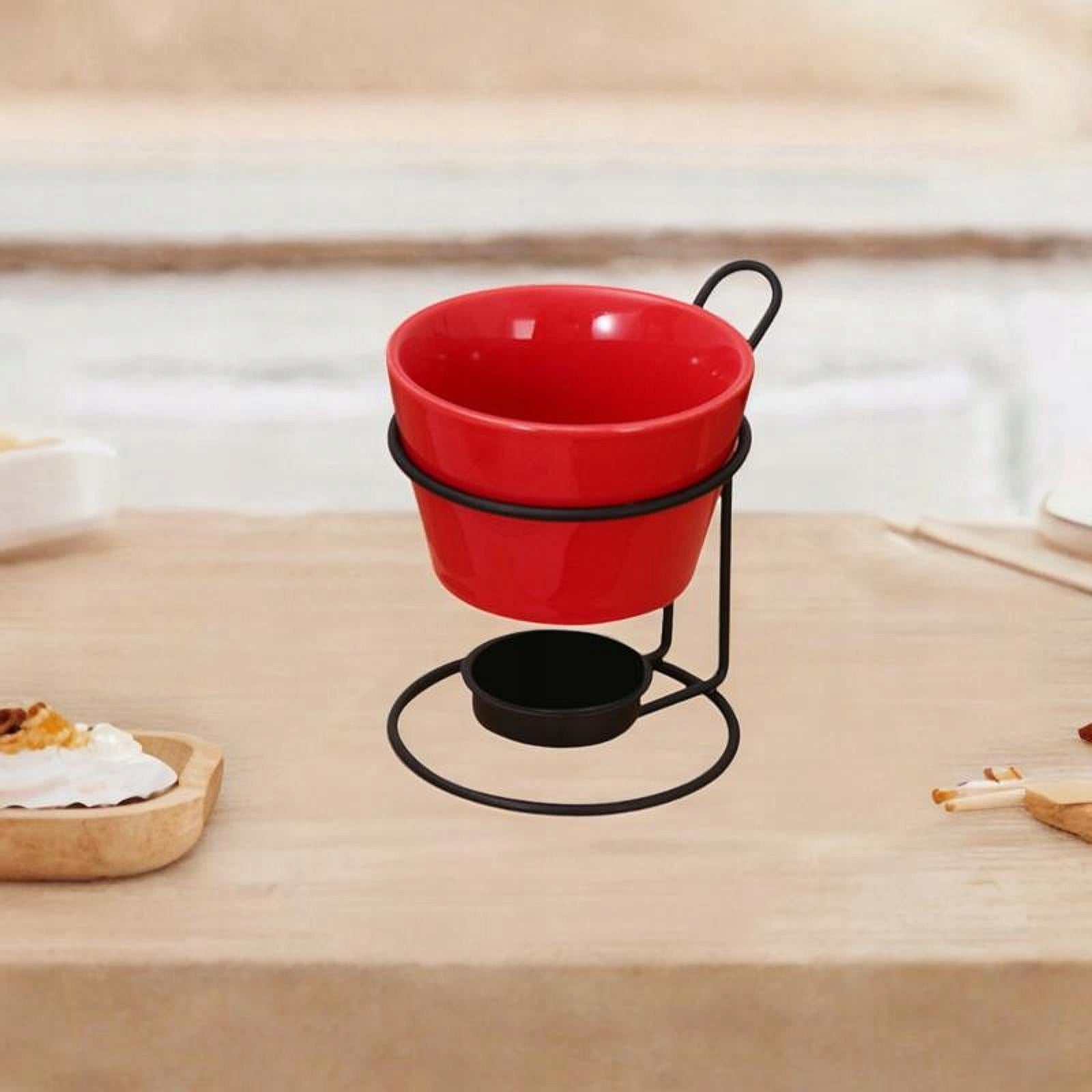 Fondue Set with Iron Rack Chocolate Melter Fondue Fountain Machine Melt red