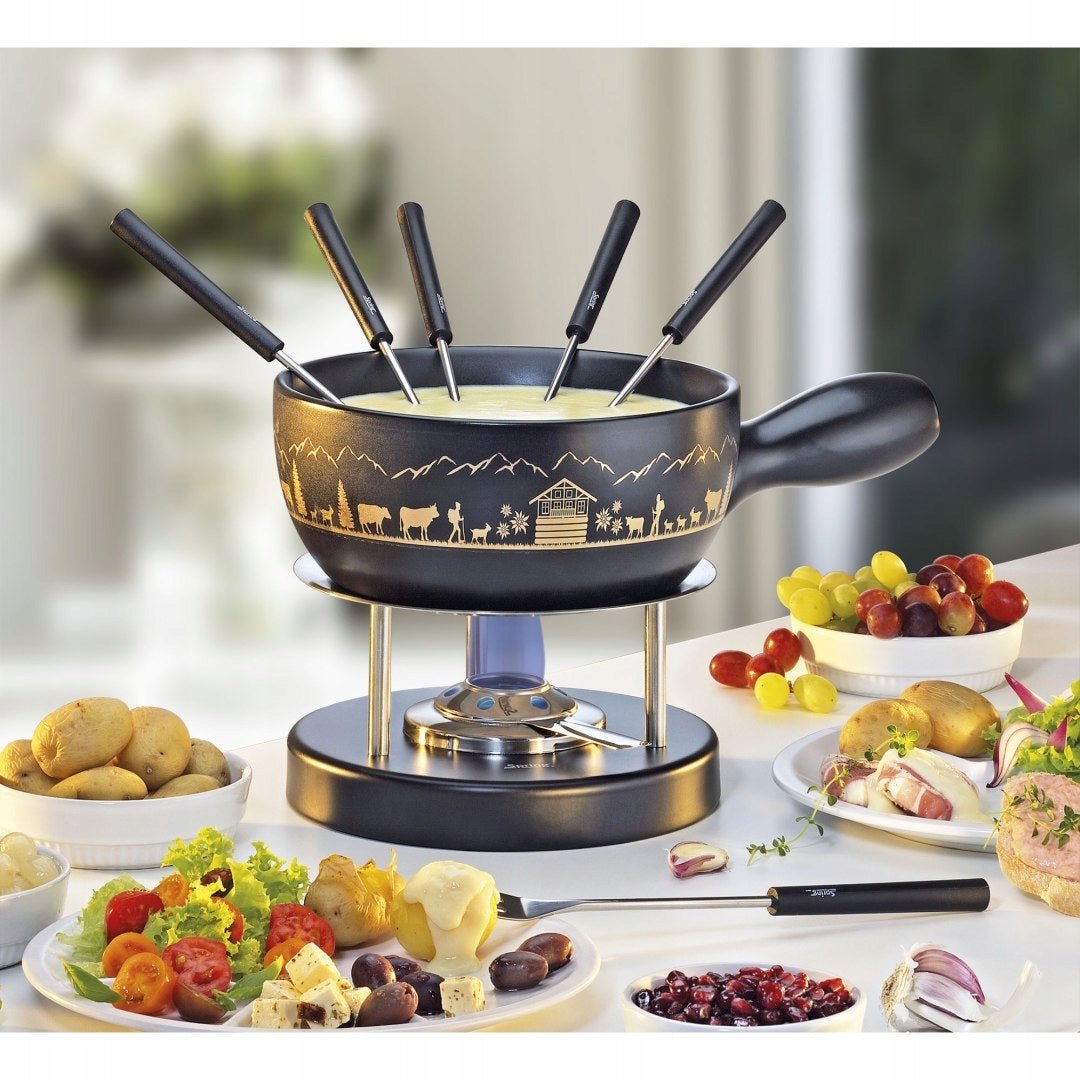 Fondue set for 6 people 10 elements diameter 22 cm Packaging status original