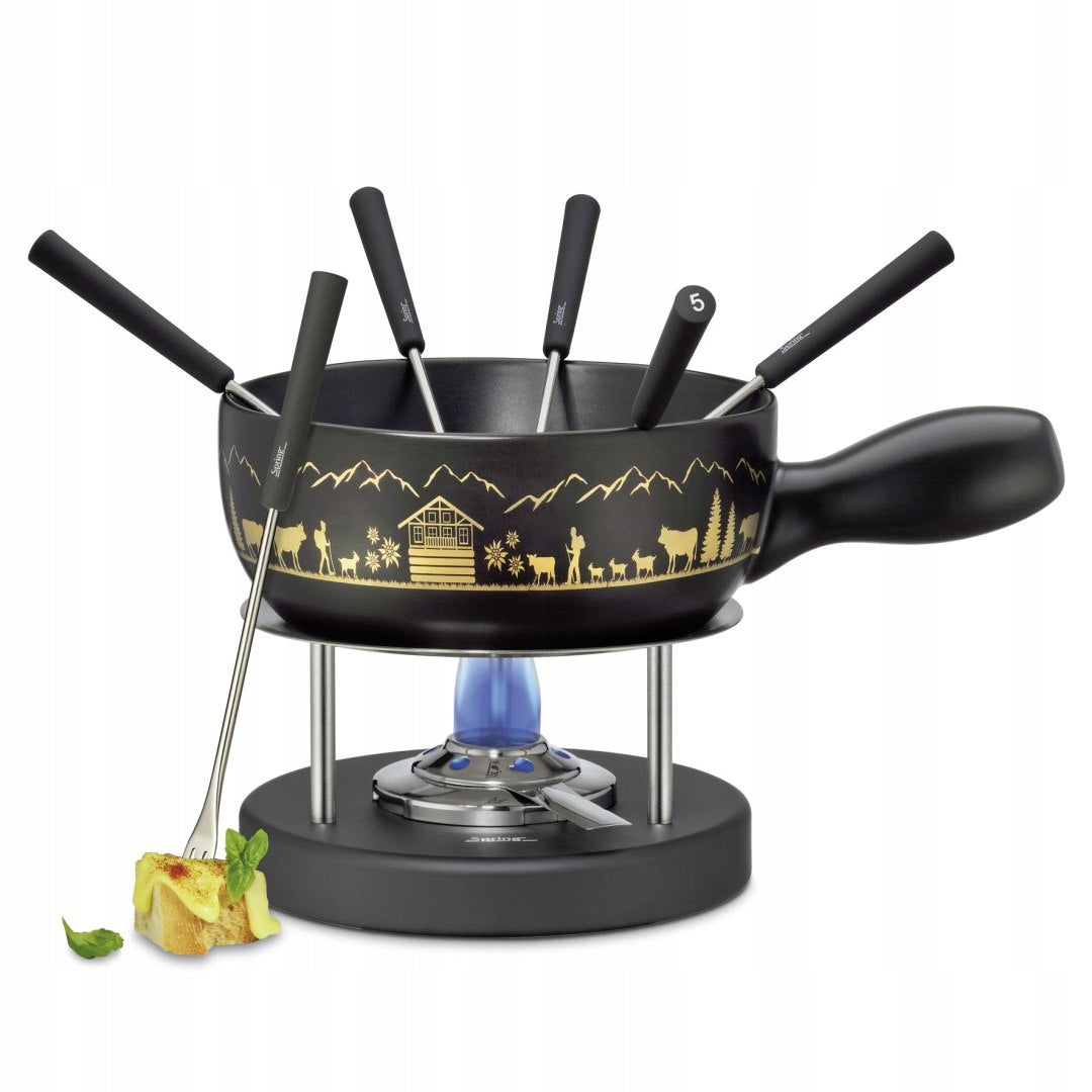 Fondue set for 6 people 10 elements diameter 22 cm
