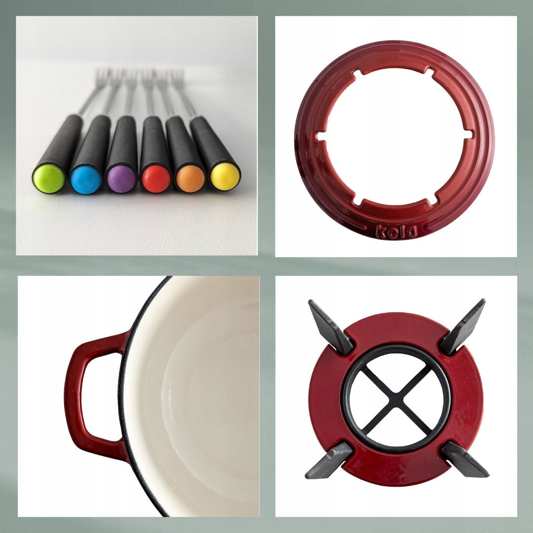 Fondue set for 6 people KELA 1,8 L diameter 20 x 20 cm Series KE-16620
