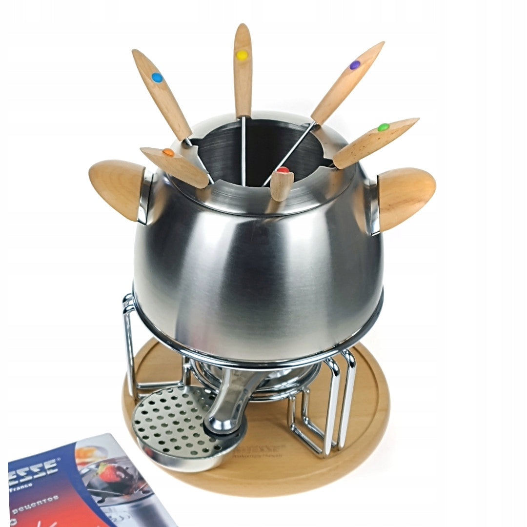 Fondue set for 6 people Vitesse stainless steel 2 burners Manufacturer code BT-VS-1866