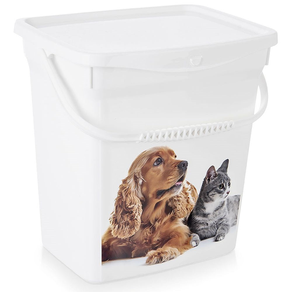 Food Container Animal Cat Dog Treats Lockable with Lid 6L