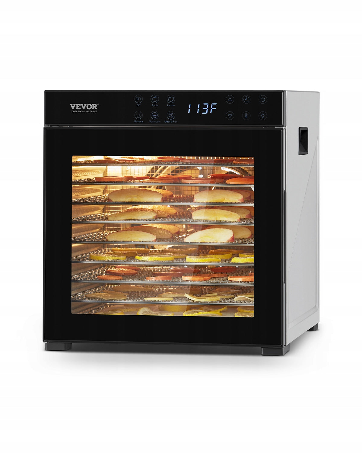 Food Dryer 1000W 10 Layers With Visible Window Food Dehydrator Brand Vevor