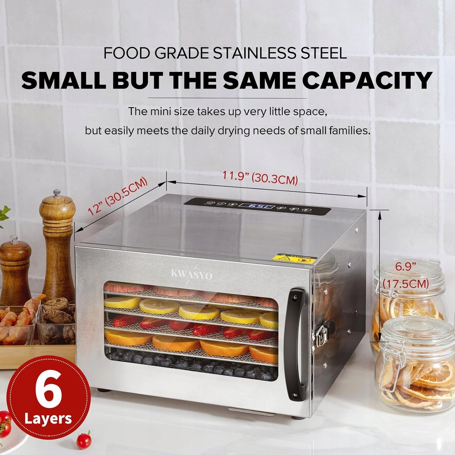 Food Dryer 6 Shelves Tray Stainless Steel 400W Akcesoria Set Manufacturer code LT-28