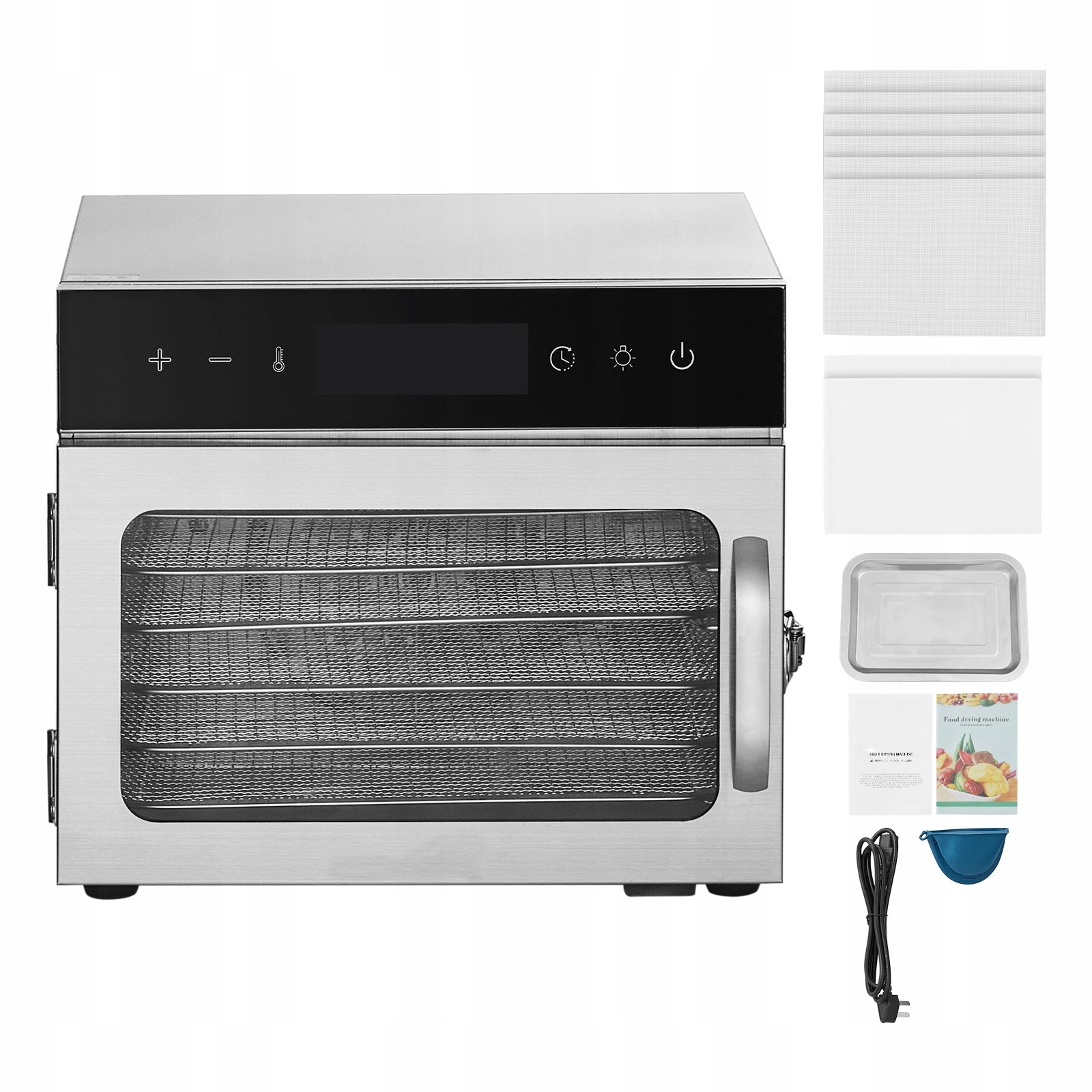 Food Dryer 6 Trays 400W With Visible Window Food Dehydrator Dominant color silver