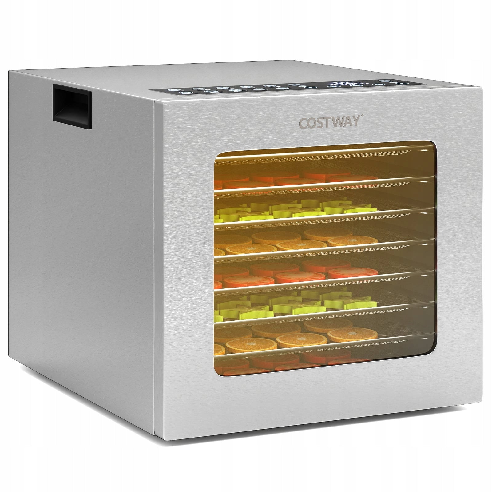 Food Dryer Food Dehydrator with 8 Compartments, Silver
