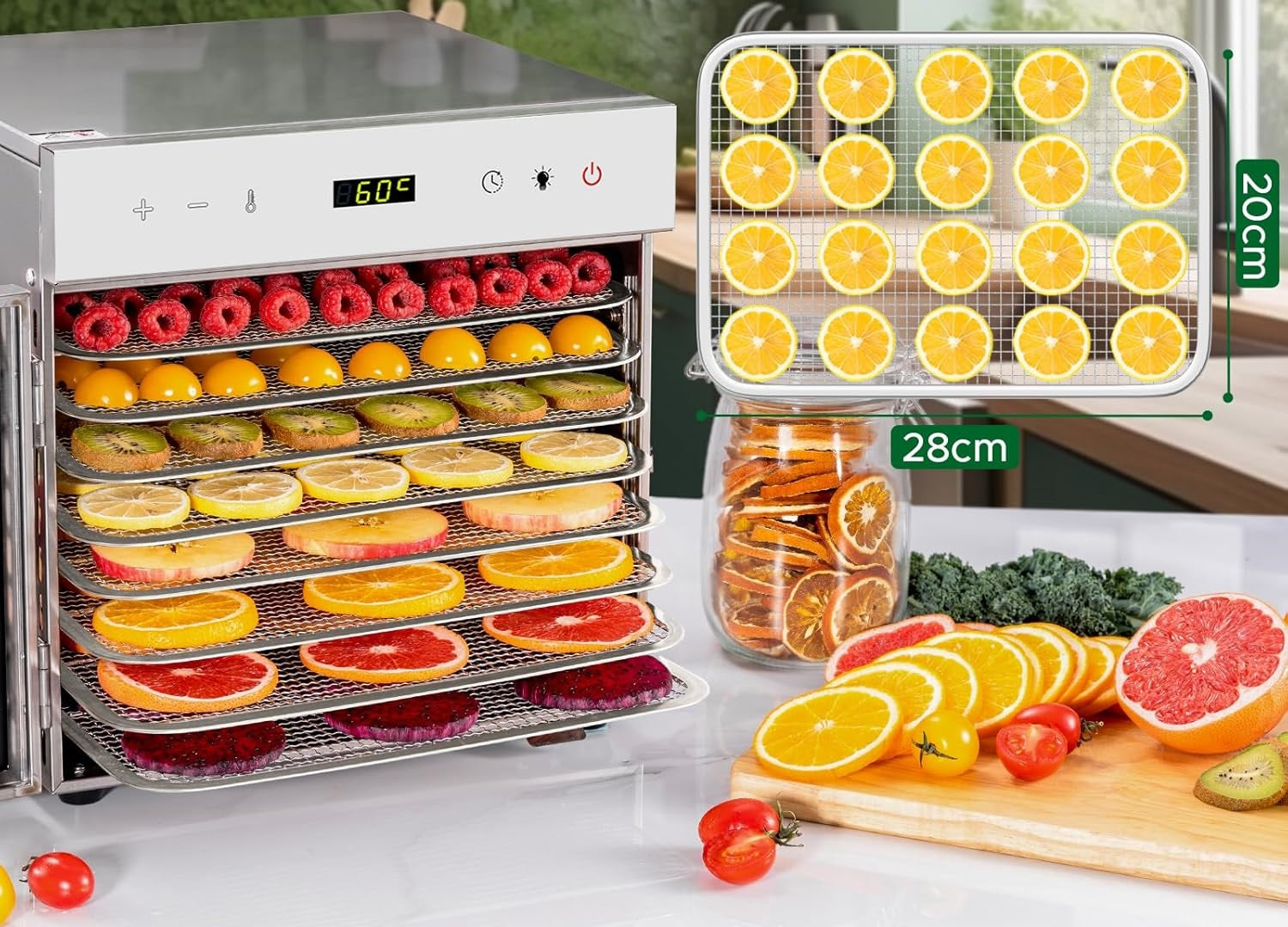 Food Dryer KWASYO 400W 8 Levels 30-90 DEGREE 30MIN- Timer Vegetables Brand no brand