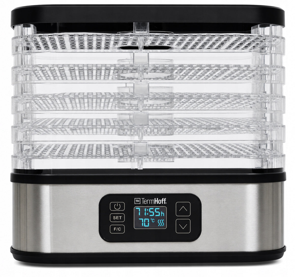 Food Dryer TermHoff 400W Temperature Control Timer Display Manufacturer code Suszarka do grzybów spożywcza + 5 tacek