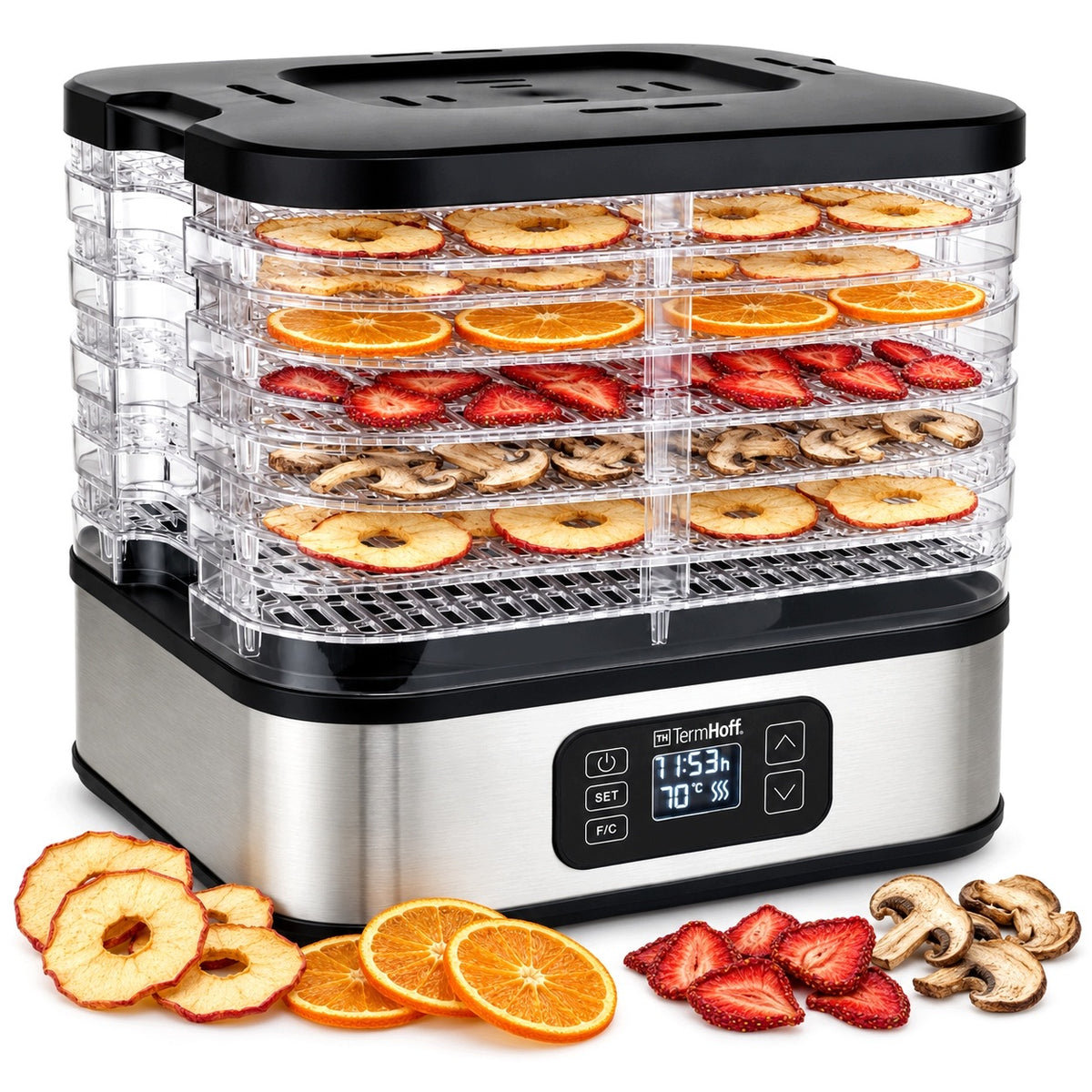 Food Dryer TermHoff 400W Temperature Control Timer Display