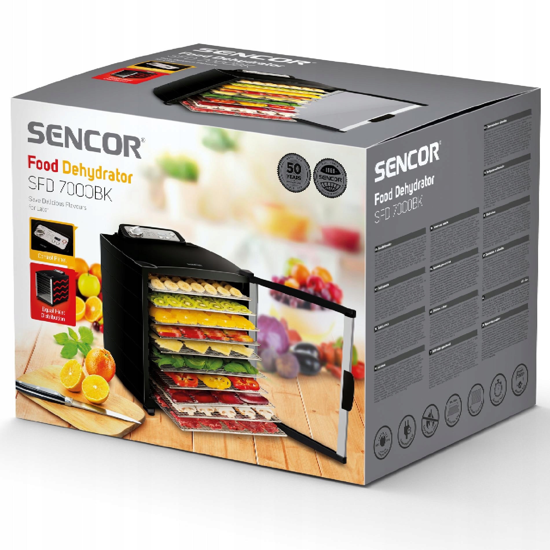 Food Dryer for Fruit Mushrooms Sencor 800W SFD 7000BK Packaging status original