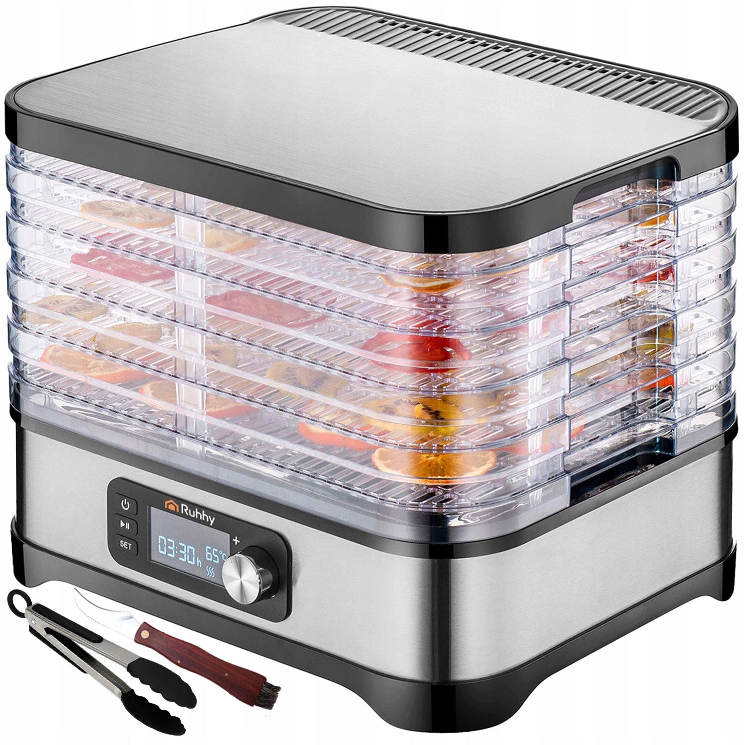 Food Dryer for Fruit Mushrooms Vegetables Large 5 Sit Tray Timer 400W Knife Manufacturer code RC-K-2491