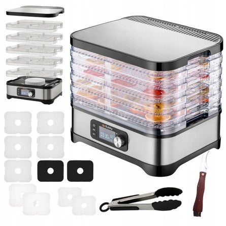 Food Dryer for Fruit Mushrooms Vegetables Large 5 Sit Tray Timer 400W Knife