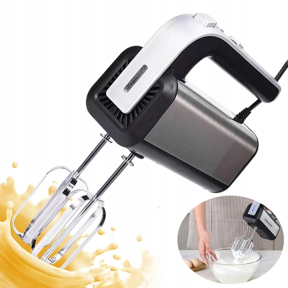 Food Mixer Handheld Robot 300W Turbo 5 Gears Beater Hooks Packaging status original