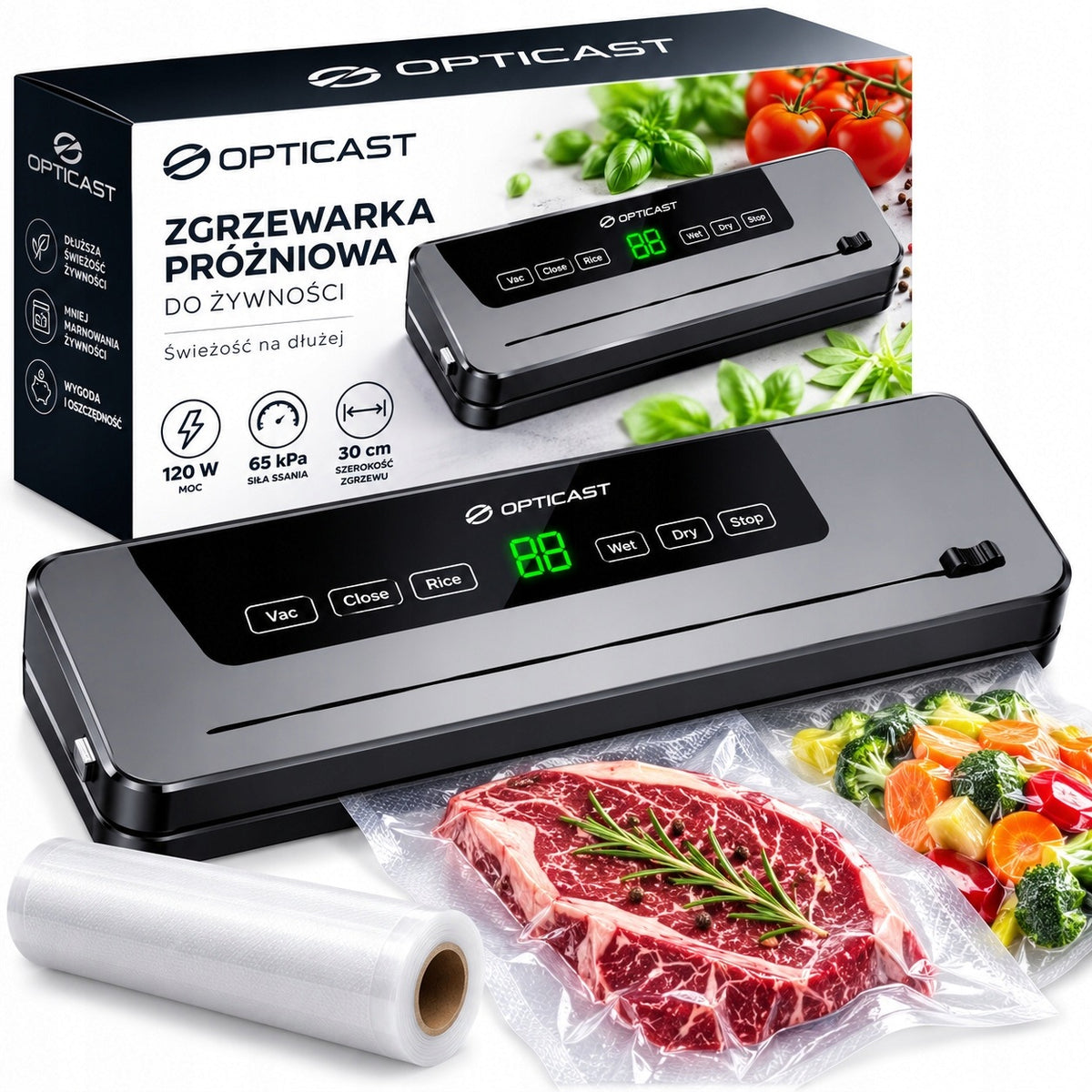 Food Packaging Vacuum Welding Machine Strong 150W 65kPa 6in1