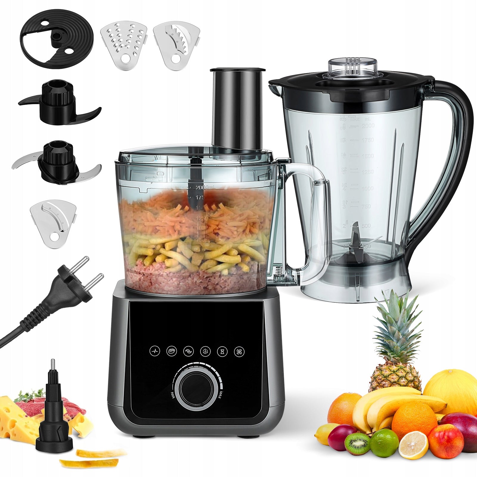 Food Processor 2.5L Professional Food Blender With Processor Bowl EU Plug