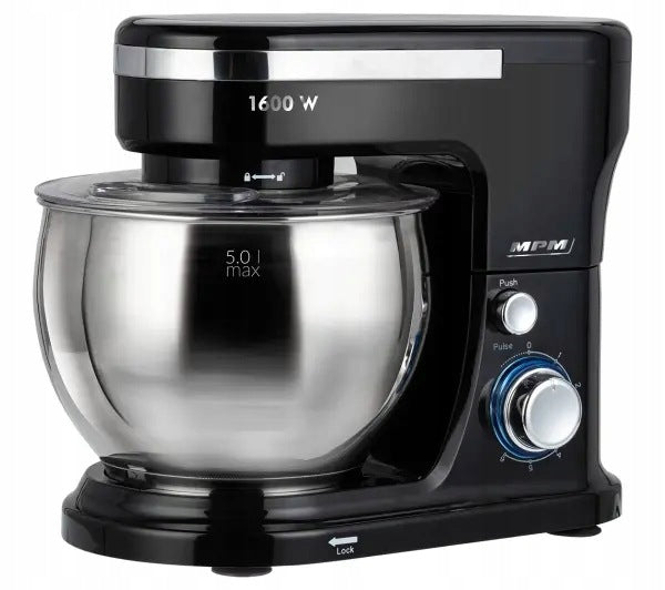 Food Processor MPM MRK-21 1600W 5L Black for Mixing Whipping Packaging status original