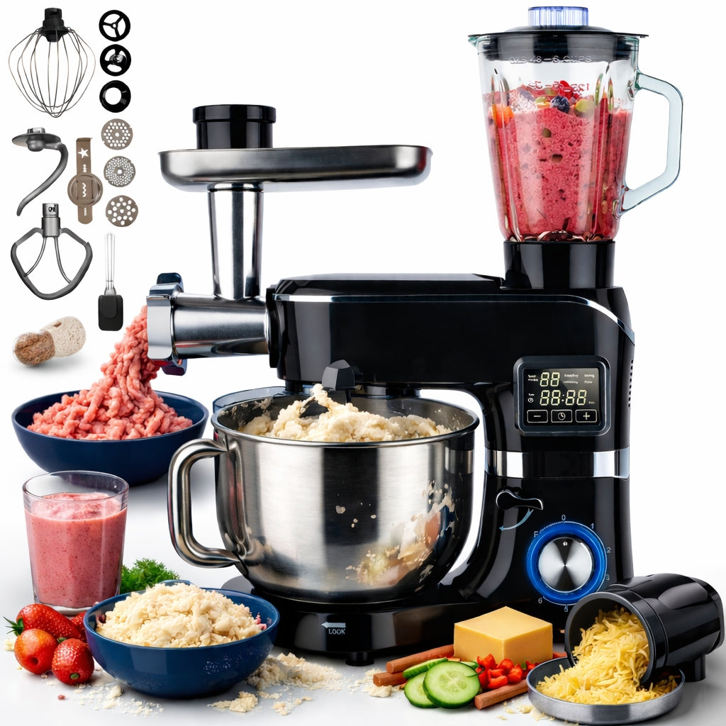 Food Processor Planetary Robot with Heated Bowl and Blender 2000W black Packaging status original