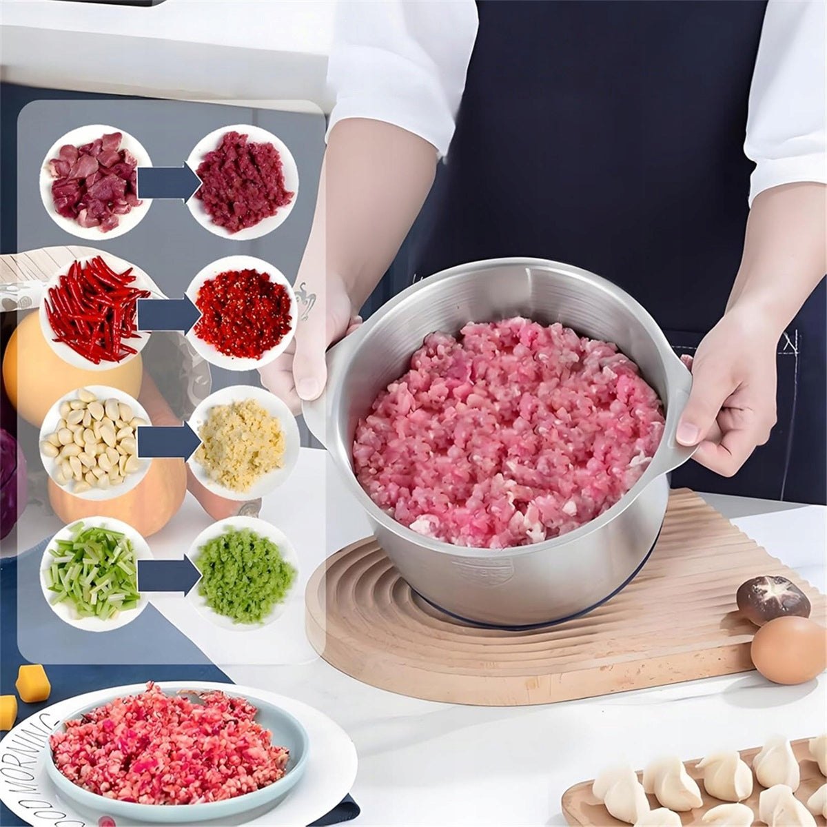 Food Shredder Meat Mixer Electric Universal Turbo Mode Brand Bedee