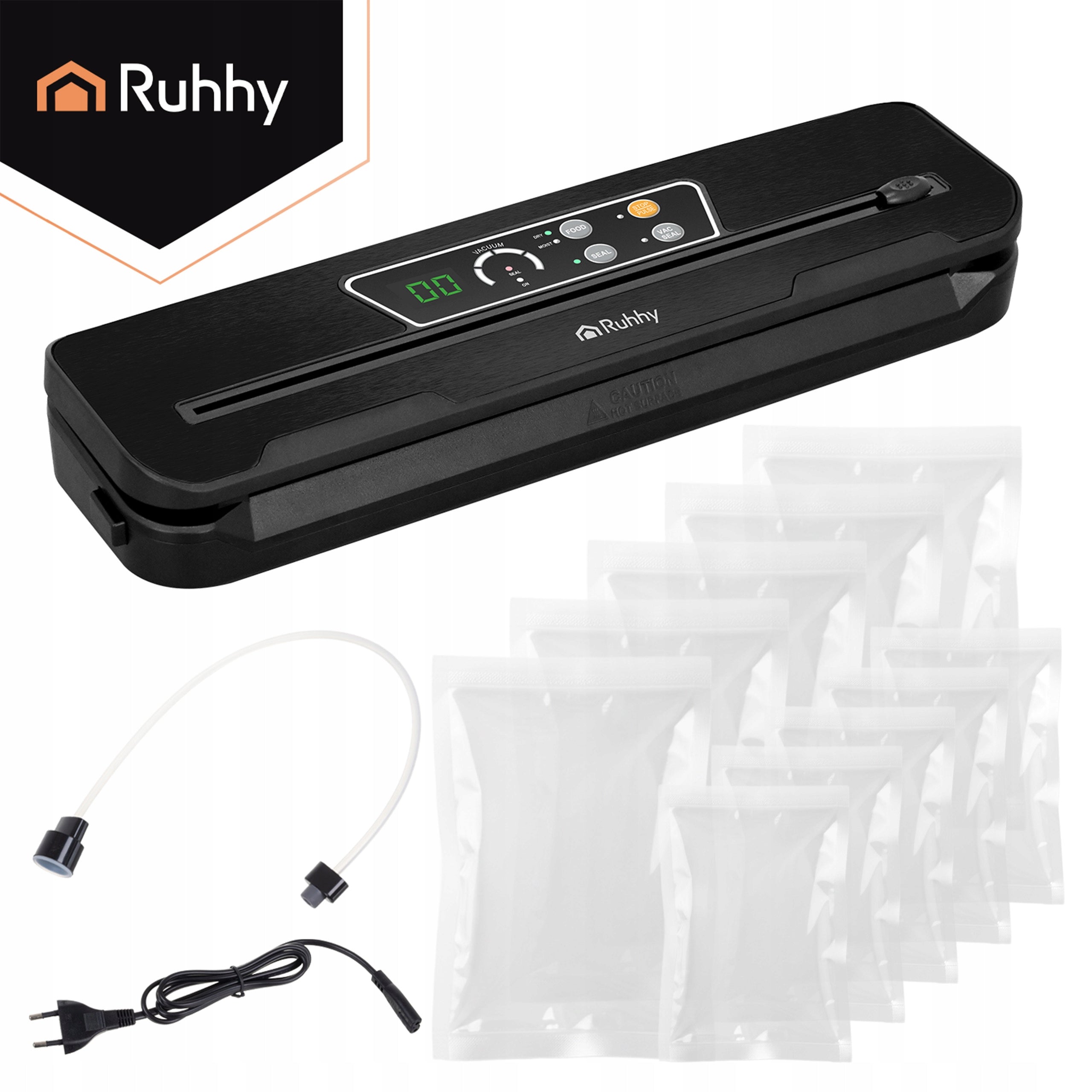 Food Vacuum Welding Machine Automatic Food Packing Machine + Bags Brand Ruhhy