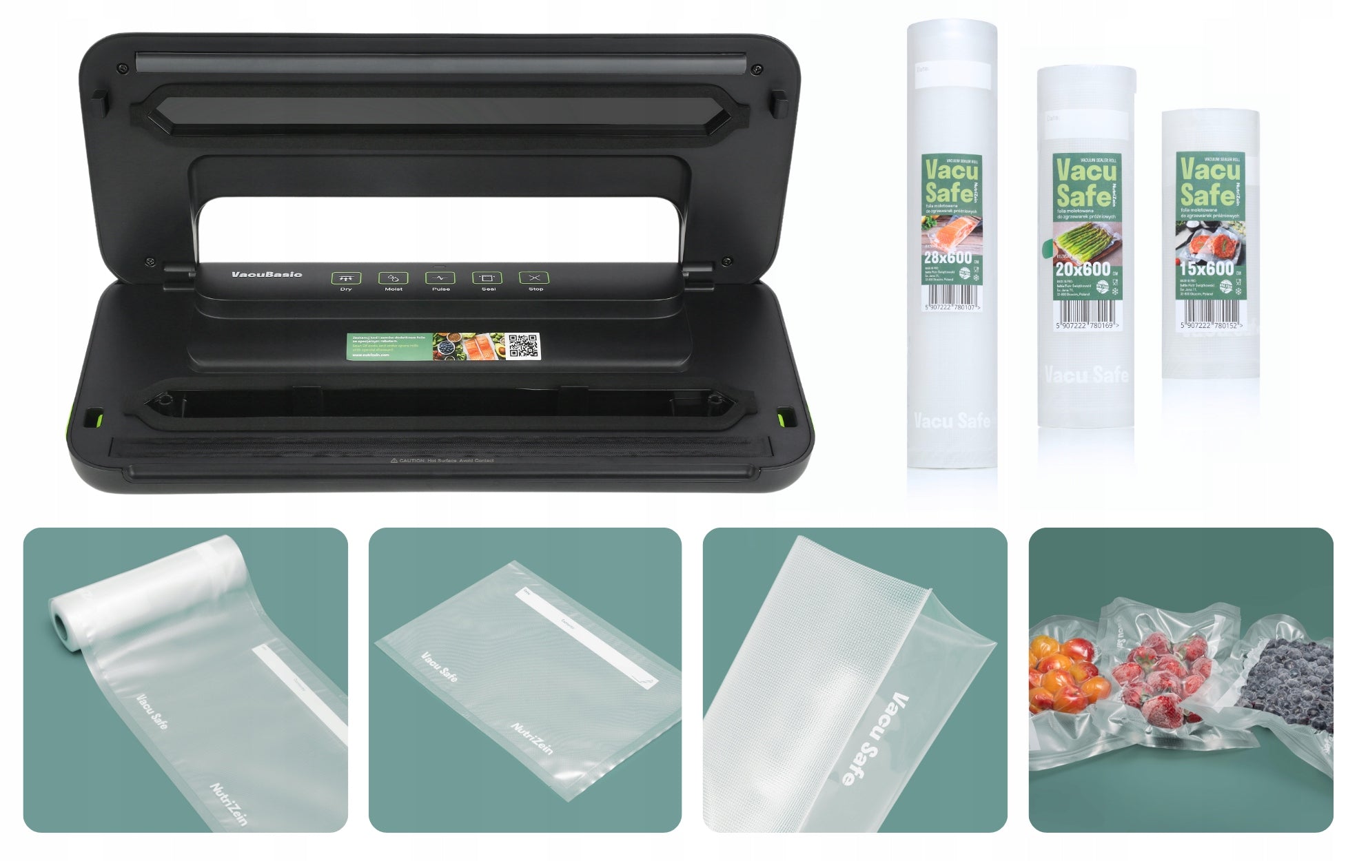 Food Vacuum Welding Machine Food Packaging Machine NutriZein Foil Power 100 W